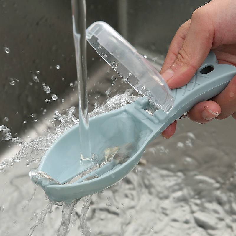 Kitchen fish skin grater with handle