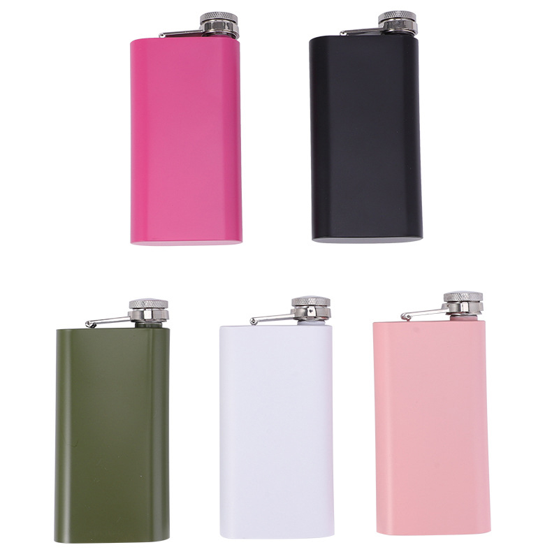 Mix Different Color Stainless Steel Hip Flask Set