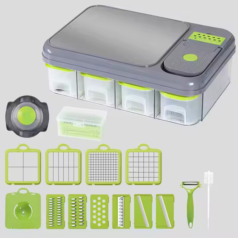 Manual kitchen dicer cutter